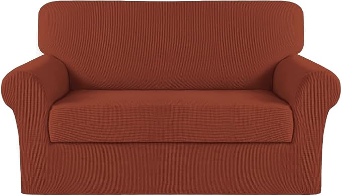 Turquoize Stretch Sofa Slipcover 2 Pieces Sofa Cover Couch Cover by Turquoize