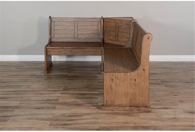 Pemberly Row 75" x 56" Farmhouse Wood Breakfast Nook Set - Image 7