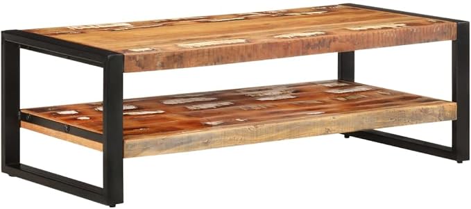 Coffee Table 47.2"x23.6"x15.7" Solid Reclaimed Wood, Side Table, Center Table - Image 9