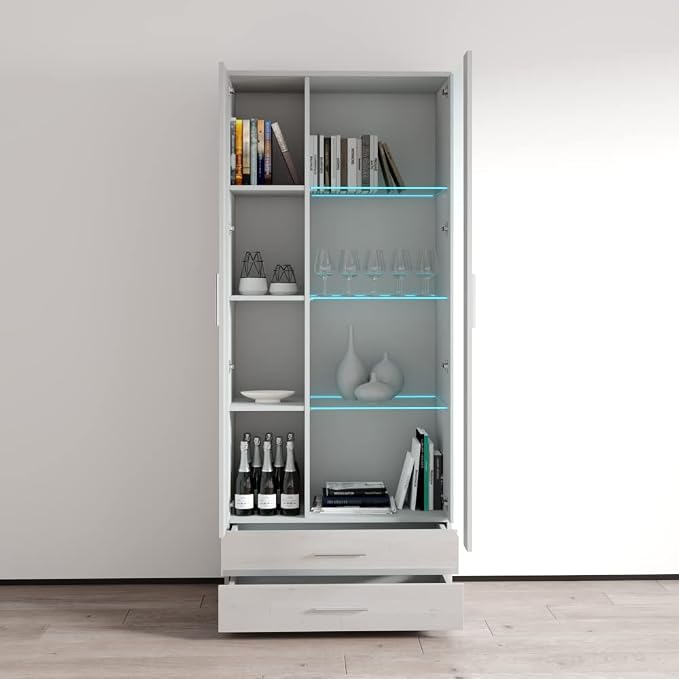 Meble Furniture Soho S6 2D2S Modern Freestanding Bookcase — Customizable - Image 5