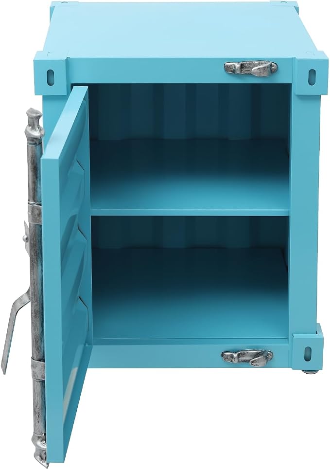 Side Table, Industrial Style Container Cabinet, Iron Bedside Table, Shipping - Image 6