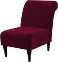 H.VERSAILTEX Armless Accent Chair Covers Thick Velvet Armless Chair Slipcovers by HVERSAILTEX