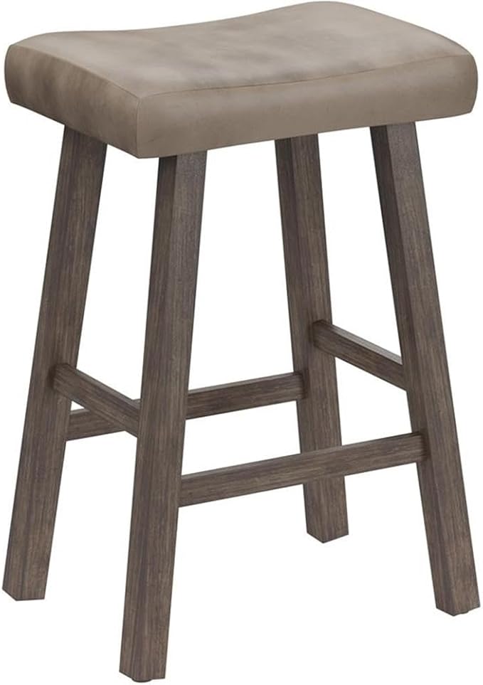 Hillsdale Furniture Saddle Counter Stool, Rustic Gray by HillsdaleFurniture