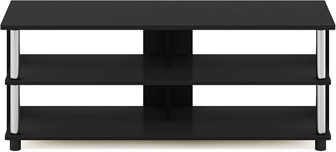 Furinno Sully 3-Tier Stand for TV up to 48 Inch, Americano/Chrome - Image 5