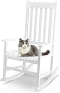 Outvita Outdoor Rocking Chair, Solid Wood High Back Rocker, All Weather Lounge by Outvita