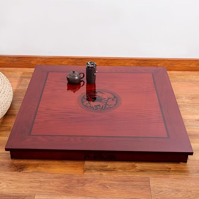 DAMEDAI Square 80X80cm Korean Floor Table Folding Legs Luxury Antique Home - Image 4