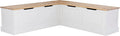 Linon Harris Natural and White Two Tone Backless Corner Breakfast Nook by Linon