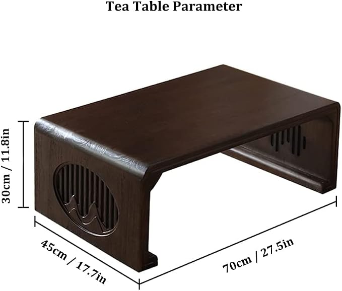 Vintage End Table, Japanese Style Tatami Coffee Tables Mortise and Tenon - Image 3