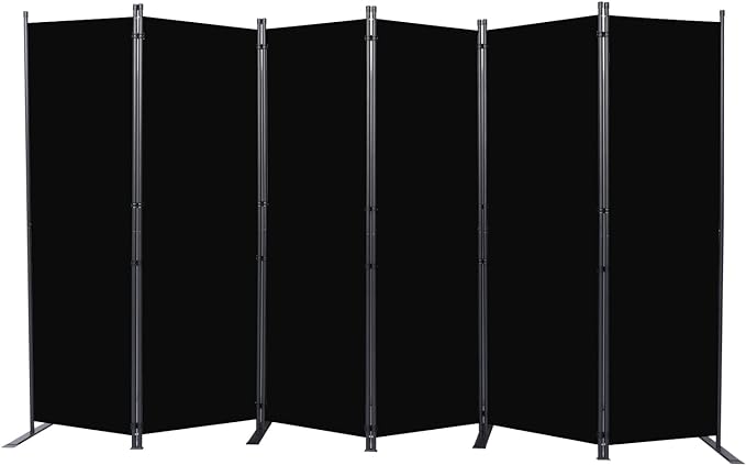 Room Divider 6FT Portable Room Dividers and Folding Privacy Screens, 6 Panel by HOMSCREENER