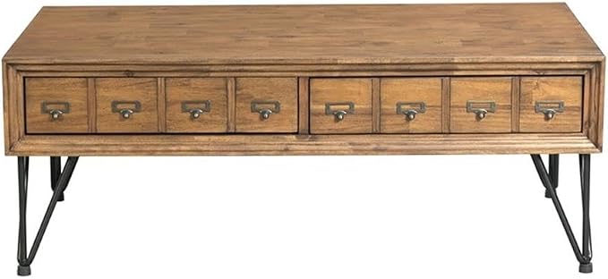 Pemberly Row Transitional Tanner 3PC Occasional Table Set, Light Walnut Finish - Image 4