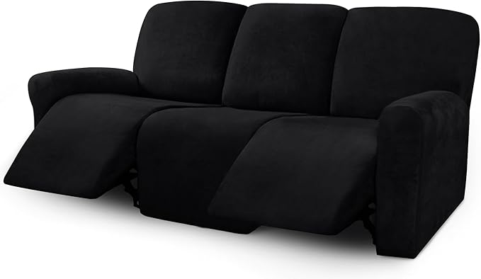 ULTICOR Velvet 8-Pieces Recliner Sofa Covers Stretch Reclining Couch Covers by ULTICOR