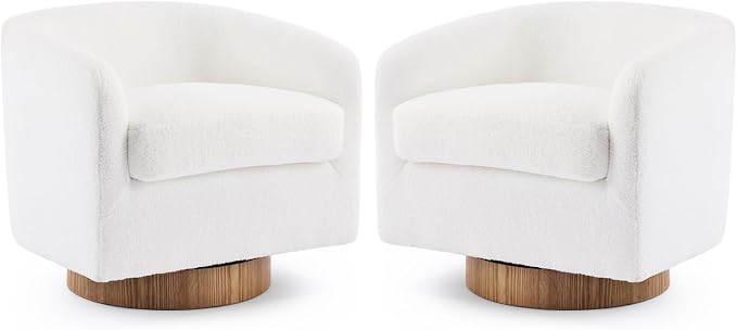 VINGLI 360°Swivel Accent Chairs Set of 2 - Image 9