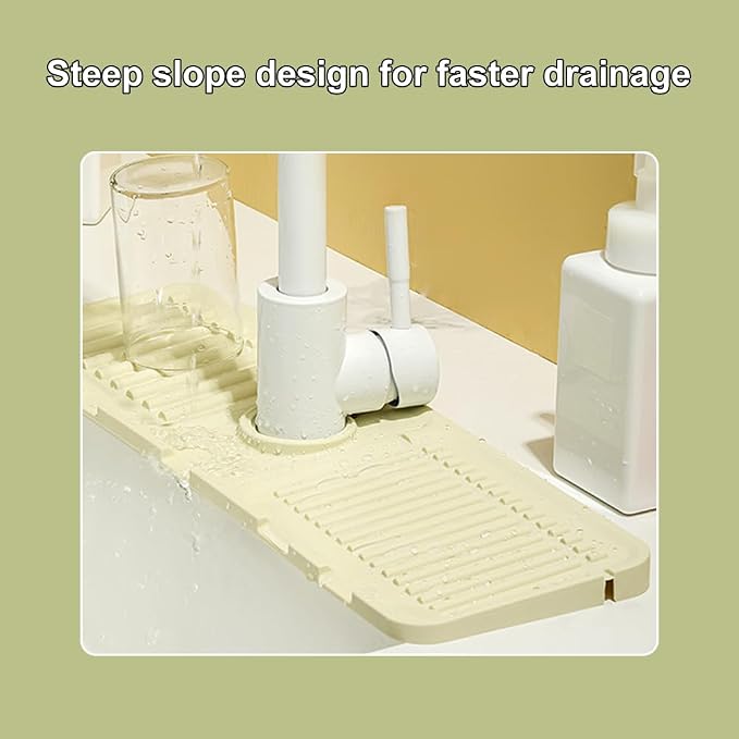 Faucet Mat for Kitchen Sink, 2024 Upgrade Faucet Guard Draining Mat Silicone - Image 6