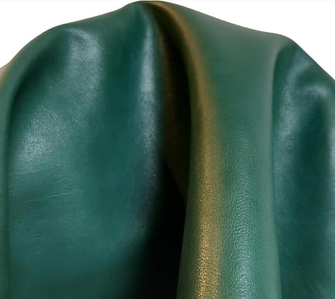 NAT Leathers | Hunter Green Soft Faux Leather Fabric Sheet PU | 2 Yards | 0.9 - Image 9