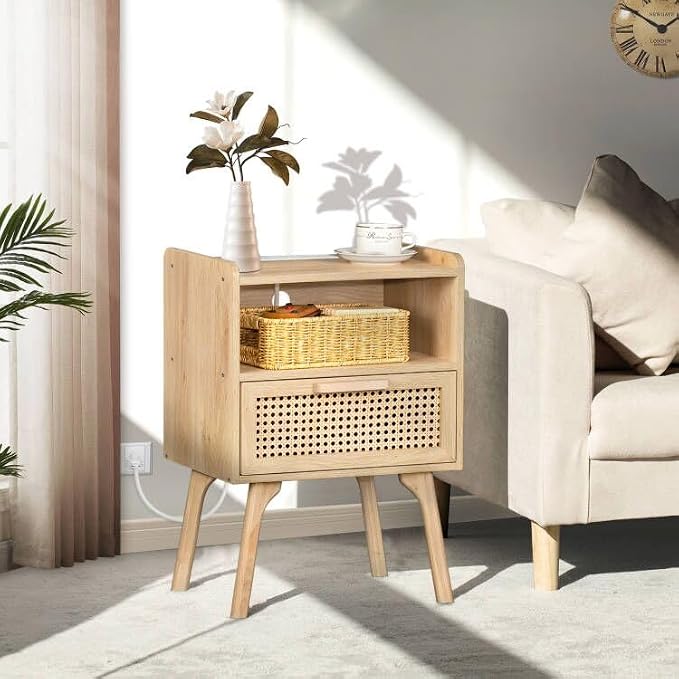 Lerliuo Rattan Nightstands Set of 2 - Image 2