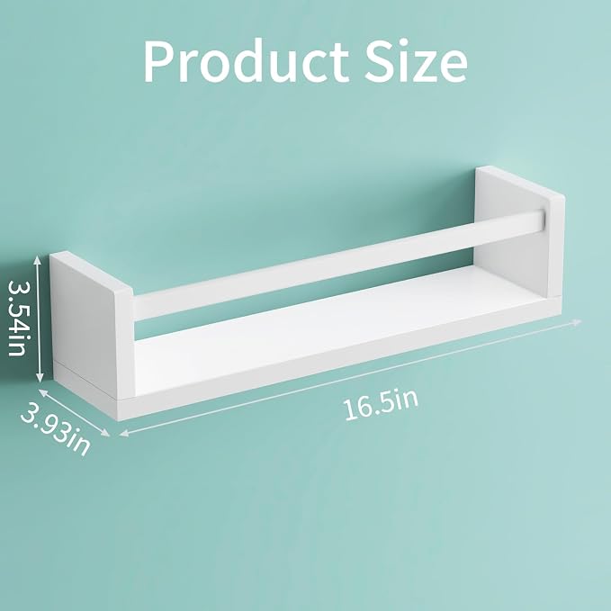 Fixwal Floating Book Shelves for Wall, 16.5 Inch Nursery Book Shelves for - Image 2