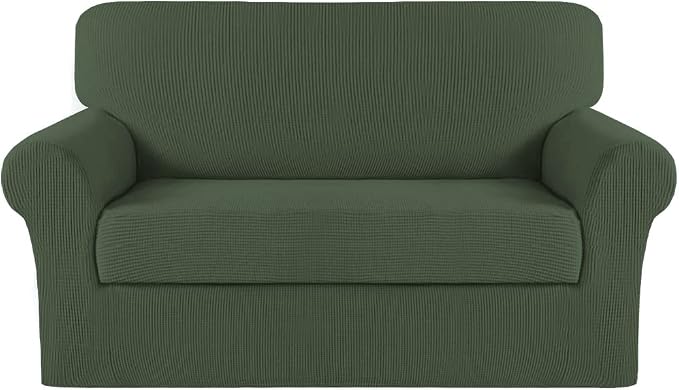 Turquoize Stretch Sofa Slipcover 2 Pieces Sofa Cover Couch Cover by Turquoize
