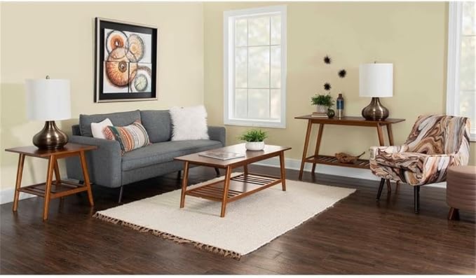 Linon Samantha Mid-Century Modern Living Room Wood Single Shelf End Table in - Image 7