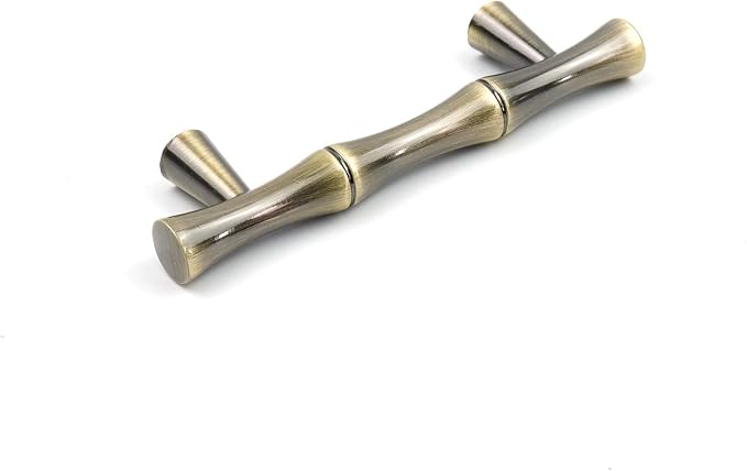 2PCS Bamboo Pull, Bronze Antique Brass Zinc Alloy Cabinet Handles, 2.5 Inch - Image 5