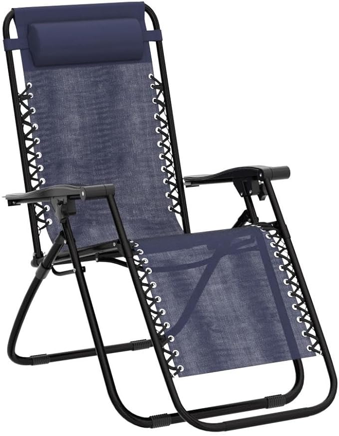 Devoko Patio Zero Gravity Chair Outdoor Folding Adjustable Reclining Chairs - Image 5