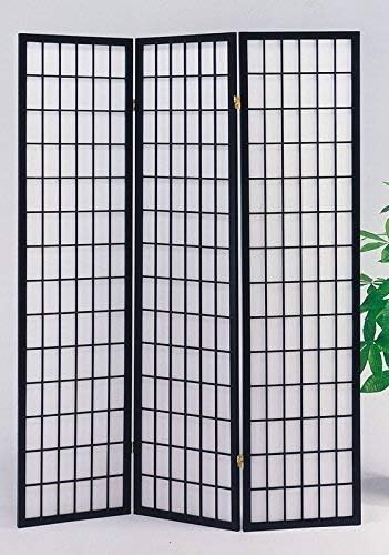 GTU Furniture Japanese Style 3 Panels Wood Shoji Room Divider Screen Oriental - Image 4