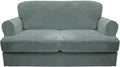 CUCRAF T Cushion Sofa Cover 3 Piece Loveseat Slipcovers, Soft Thick Velvet by CUCRAF