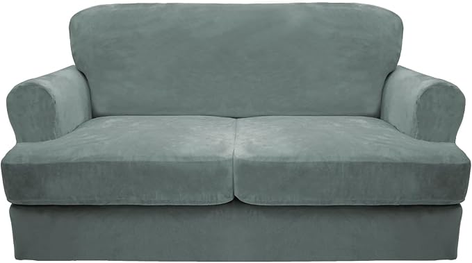 CUCRAF Cushion Sofa Cover 3 Piece Slipcovers, Soft Thick Velvet Couch Cover by CUCRAF