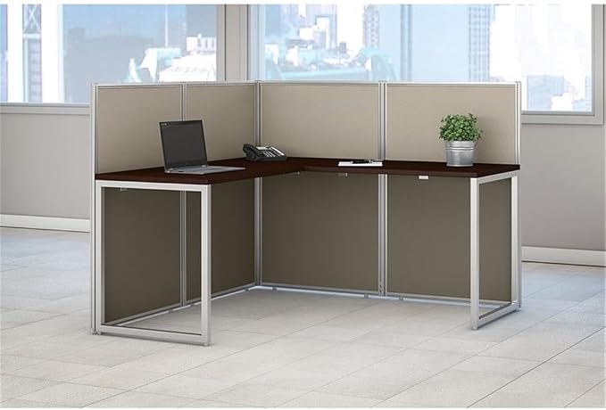 Bush Business Furniture Easy Office 60W L Shaped Cubicle Desk Workstation - Image 10