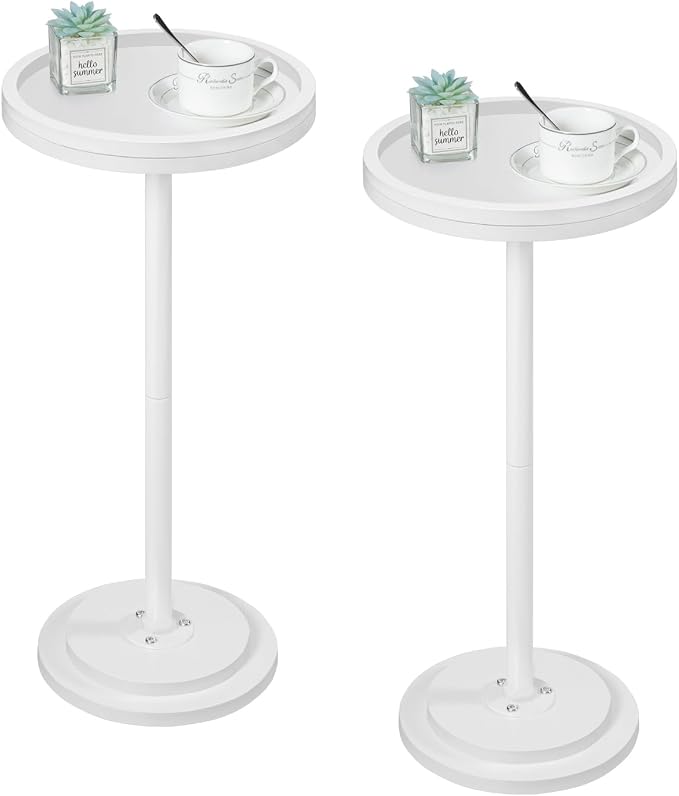 HOOBRO Small Round Side Tables, Drink Tables, Coffee Martini Tables by HOOBRO