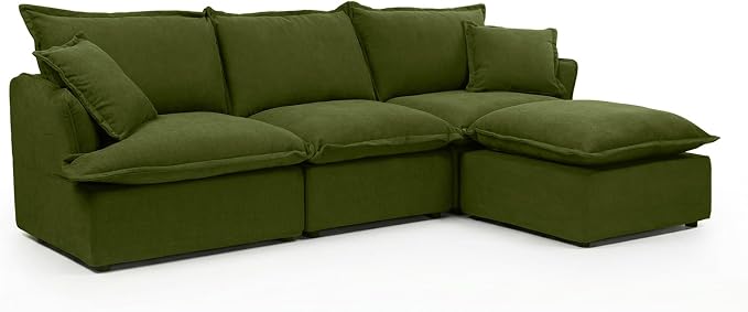 5 Seat V Shape Modular Sectional Couch Sofa - Image 9