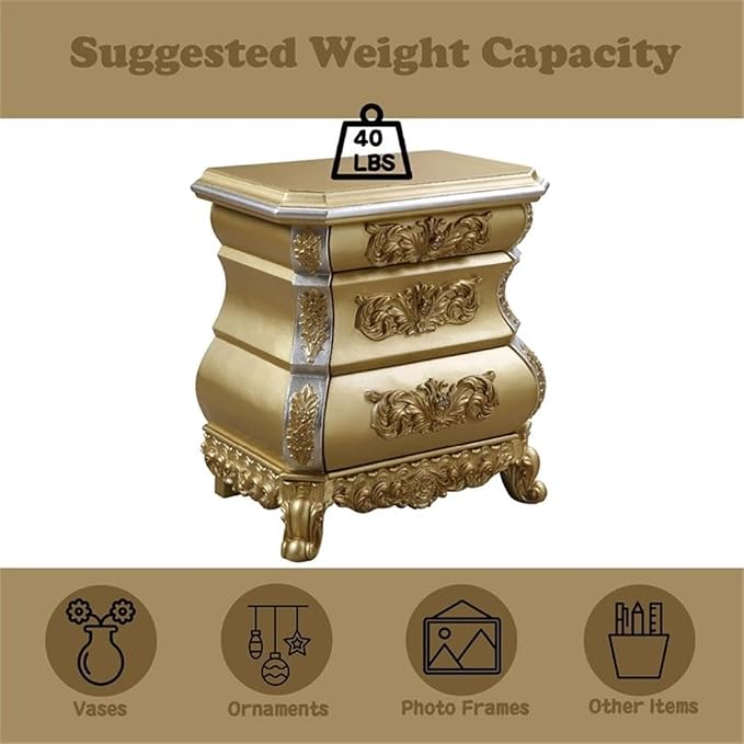 Acme Seville Nightstand in Gold - Image 6