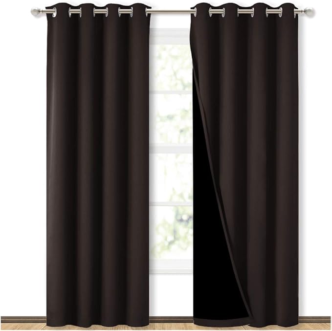 NICETOWN High End Thermal Curtains, Full Blackout Curtains 84 inches Long by NICETOWN