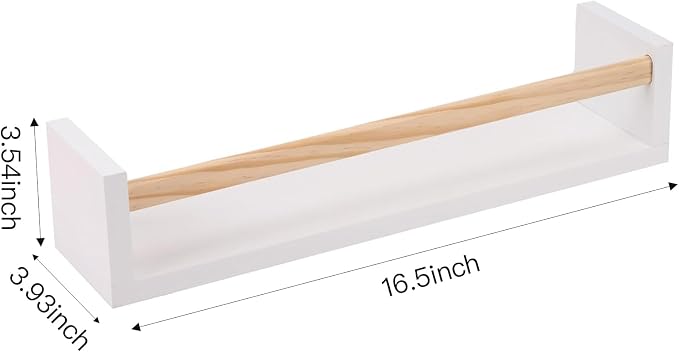 Fixwal Nursery Bookshelves, 16.5 Inch Floating Shelves - Image 3