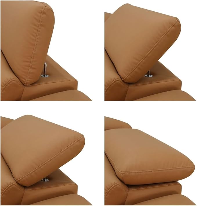 Power Recliner Sectional Sofa, L-Shaped Living Room Furniture Set, Light Brown - Image 7