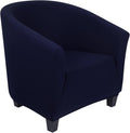 SearchI Club Chair Slipcover Stretch Barrel Chair Covers Solid Color Tub Chair by SearchI