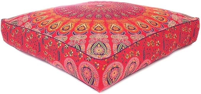 Mandala Floor Pillow Cover Meditation Cushion Seating Throw Hippie Round - Image 3