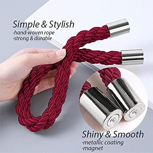 NICEEC 2 Pack Strong Magnetic Curtain Tiebacks Modern Simple Style Drape Tie - Image 3