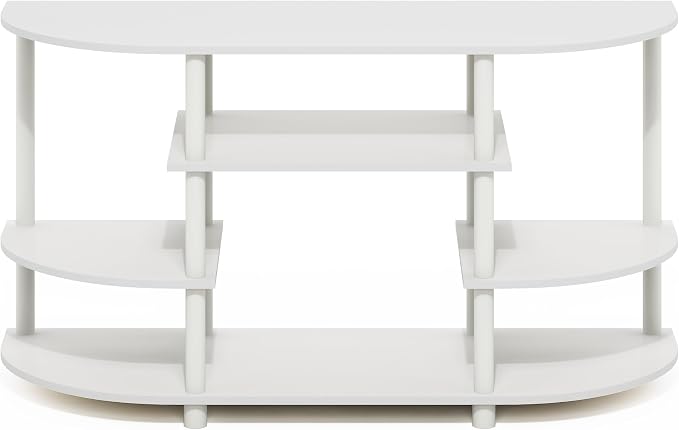 Furinno Jaya TV Stand, 4-Tier Toolless Assembly Corner Entertainment Center - Image 6