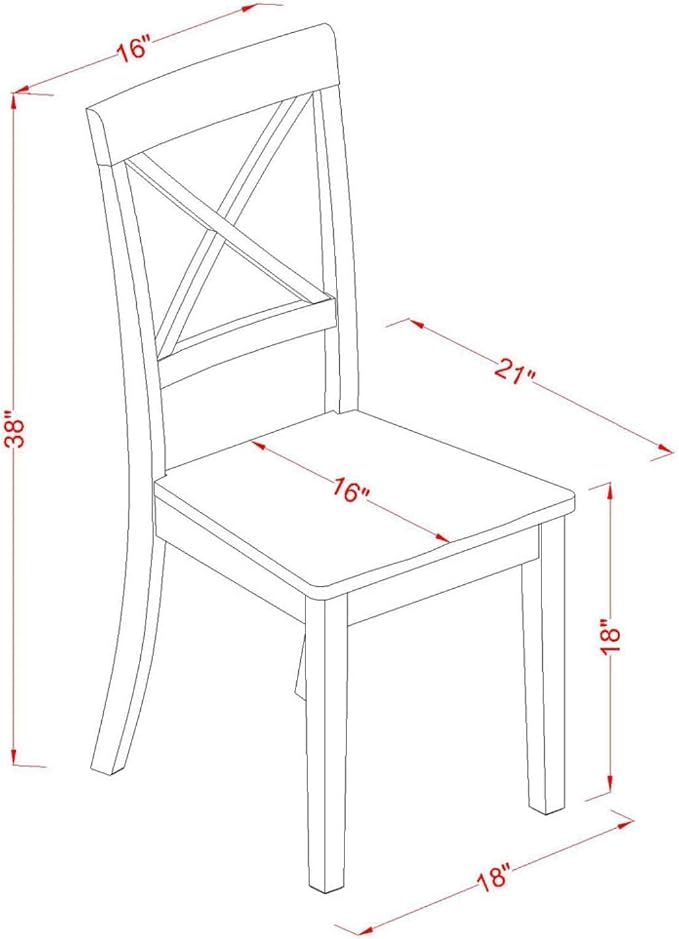 East West Furniture BOC-CAP-LC Boston Dining Chairs - Image 3