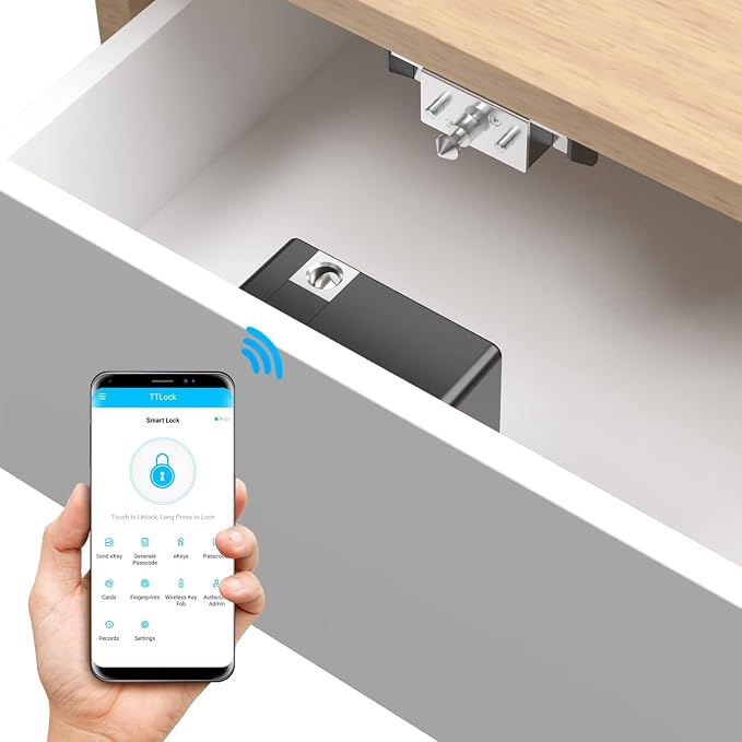 Bluetooth Drawer Lock, TTlock Works by RIXIANG