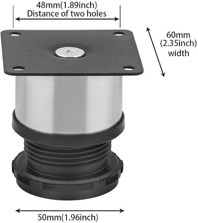 VOVOV Furniture Cabinet Metal Legs Adjustable Stainless Steel Kitchen Feet - Image 3