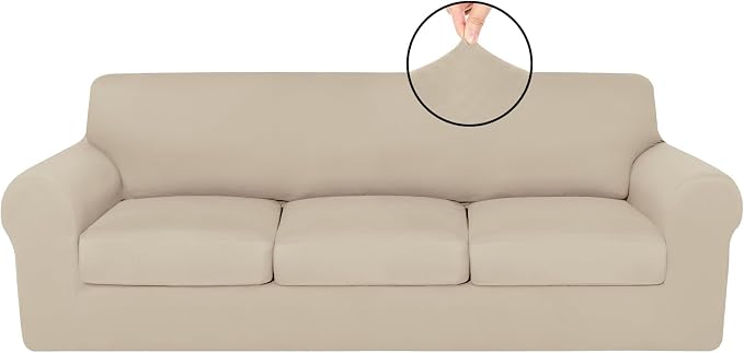 HunnmingRe Sofa Covers for 3 Cushion Couch Stretch Sofa and Loveseat Covers Set by HunnmingRe