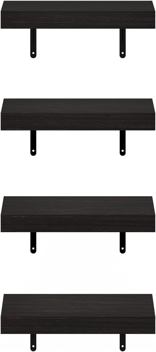 Furinno Tanna Floating Shelves for Wall Set of 4, 15-Inch Wall Shelf, Triple - Image 6