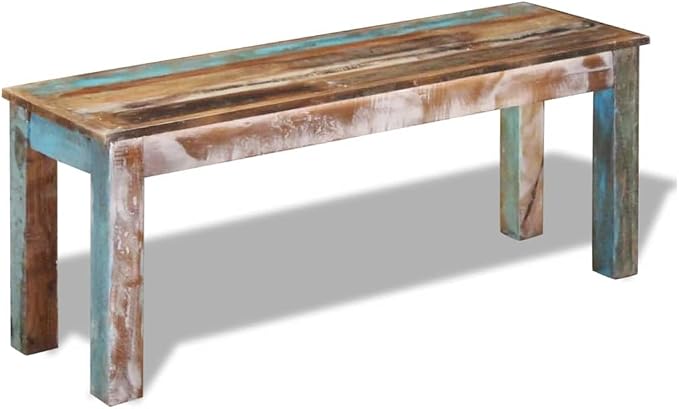 vidaXL Bench Solid Reclaimed Wood Dining Seats Outdoor Home Hall Chair Lounge by vidaXL