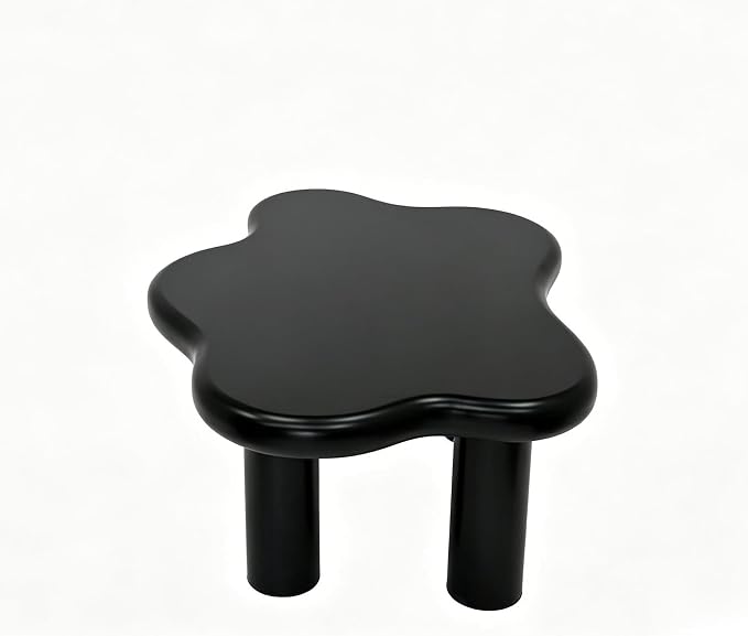 40" Cloud Coffee Table with 4 Round Table Legs, Modern Irregular Center Table - Image 9