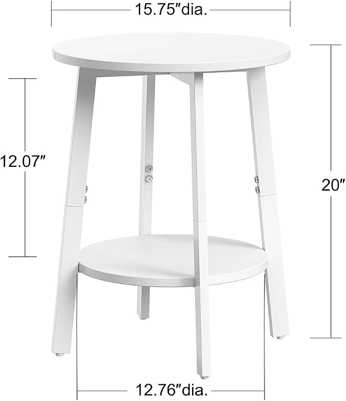 sthmec Side Table Set of 2, Small Round End Table - Image 3