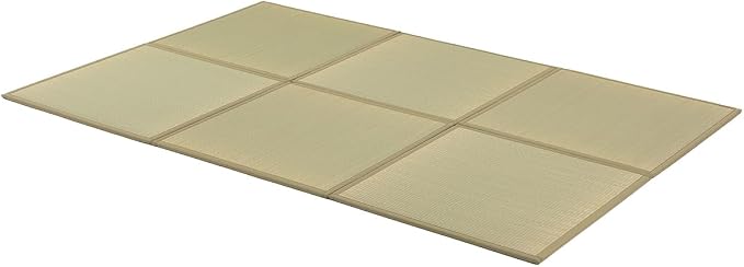 FULI Japanese Square Tatami Rug, Lightweight Igusa Mat, Made in Japan by FULI