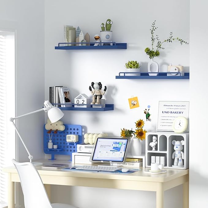 RYOFOBETTO Floating Shelves, Bathroom Decor Shelves Over Toilet, Farmhouse Wall - Image 4
