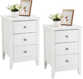 Bonnlo Upgraded White Night Stands by Bonnlo