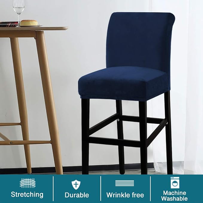 Turquoize Bar Stool Covers 4 Pack Bar Stool Covers - Image 2